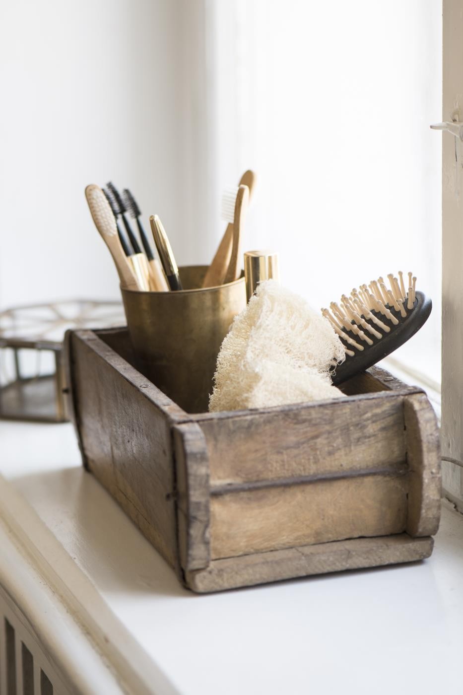 Boite en bois recyclée ancien moule brique Ib Laursen - La déco 2B