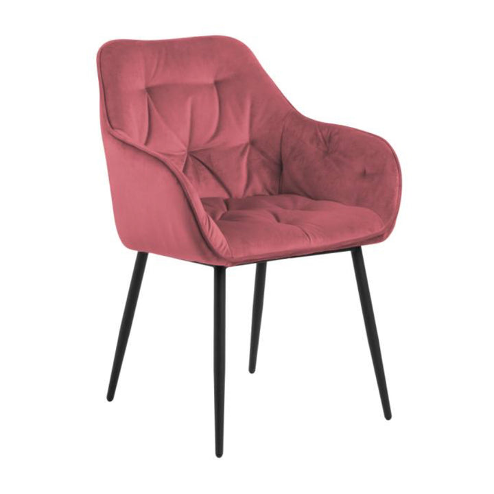 Chaise BROOKE velours avec accoudoirs