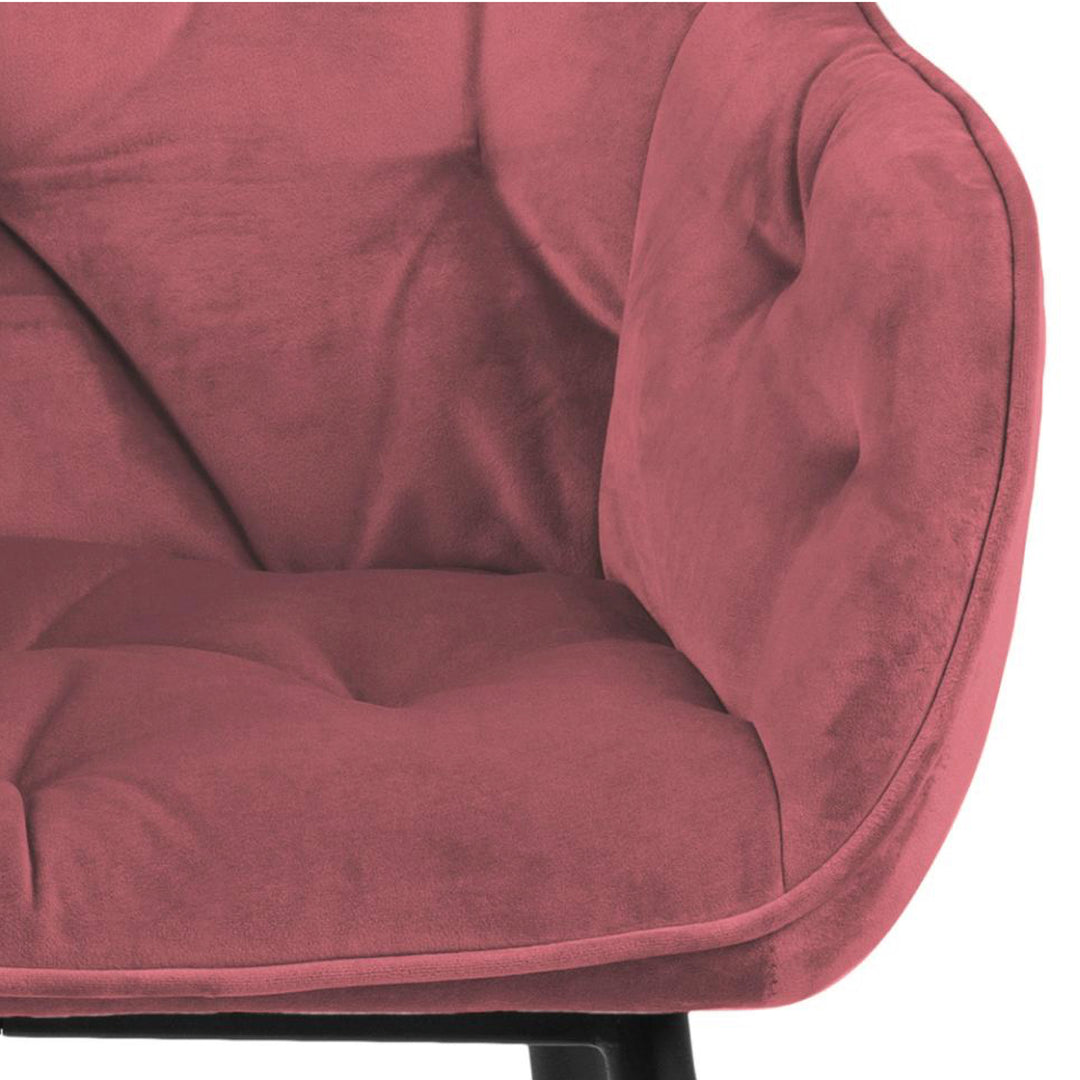 Chaise BROOKE velours avec accoudoirs