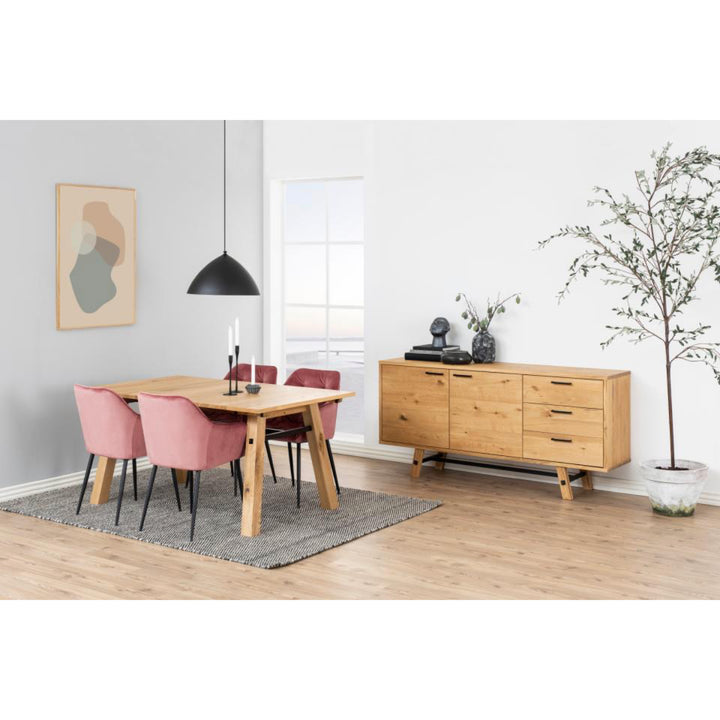 Chaise BROOKE velours avec accoudoirs