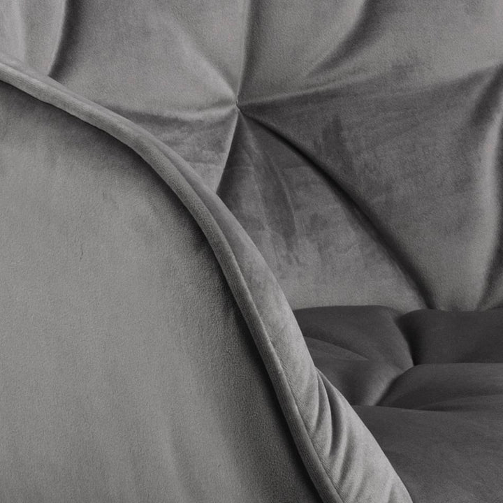 Chaise BROOKE velours avec accoudoirs