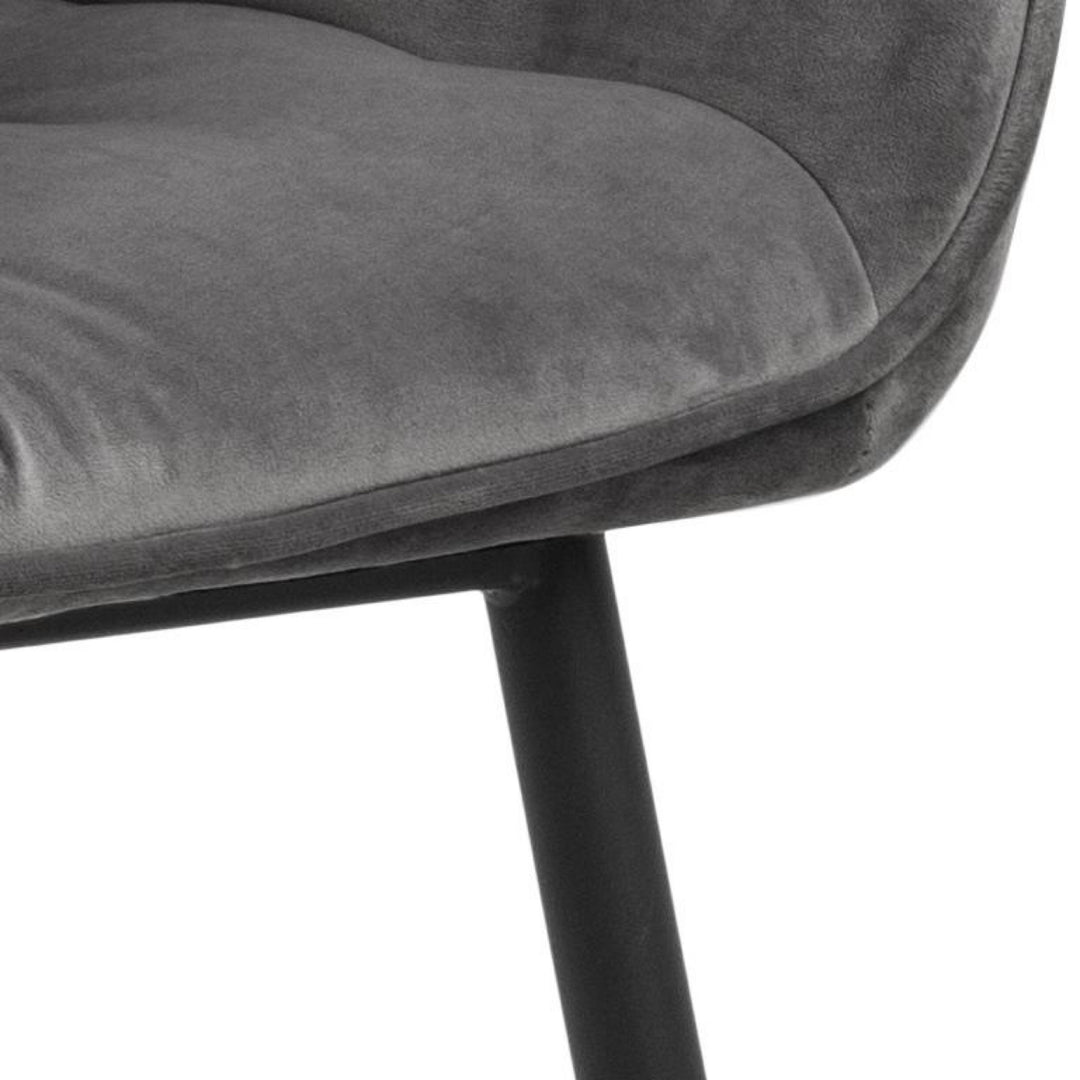 Chaise BROOKE velours avec accoudoirs