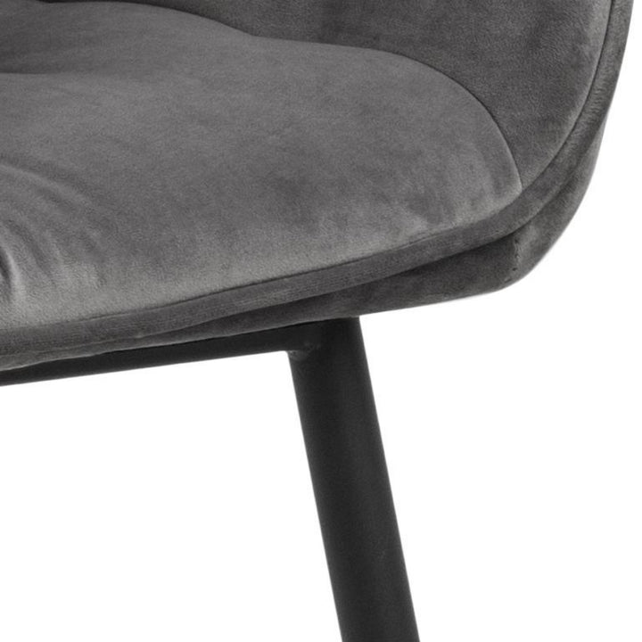 Chaise BROOKE velours avec accoudoirs