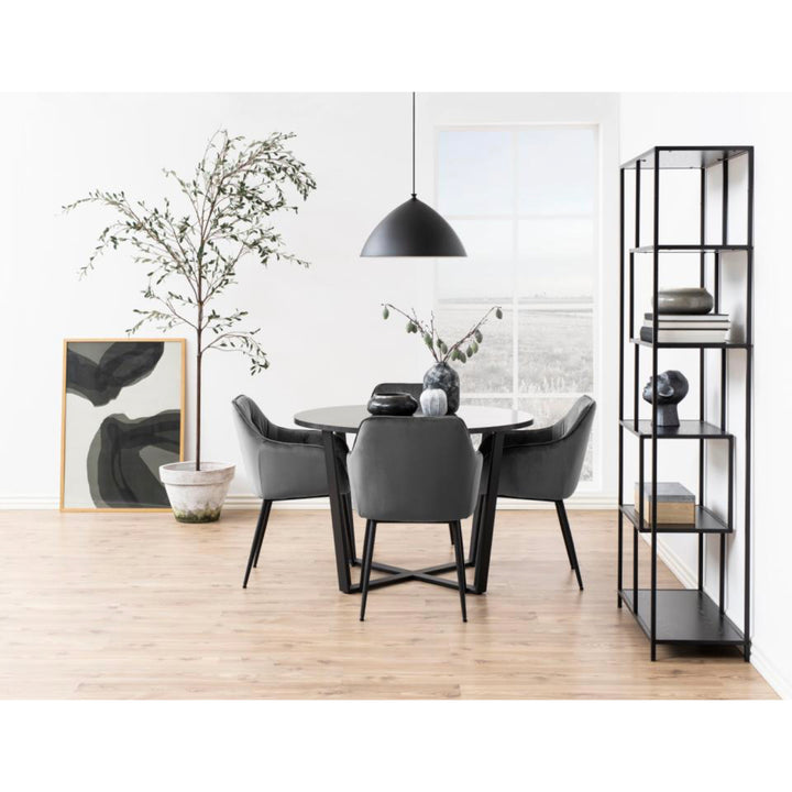 Chaise BROOKE velours avec accoudoirs