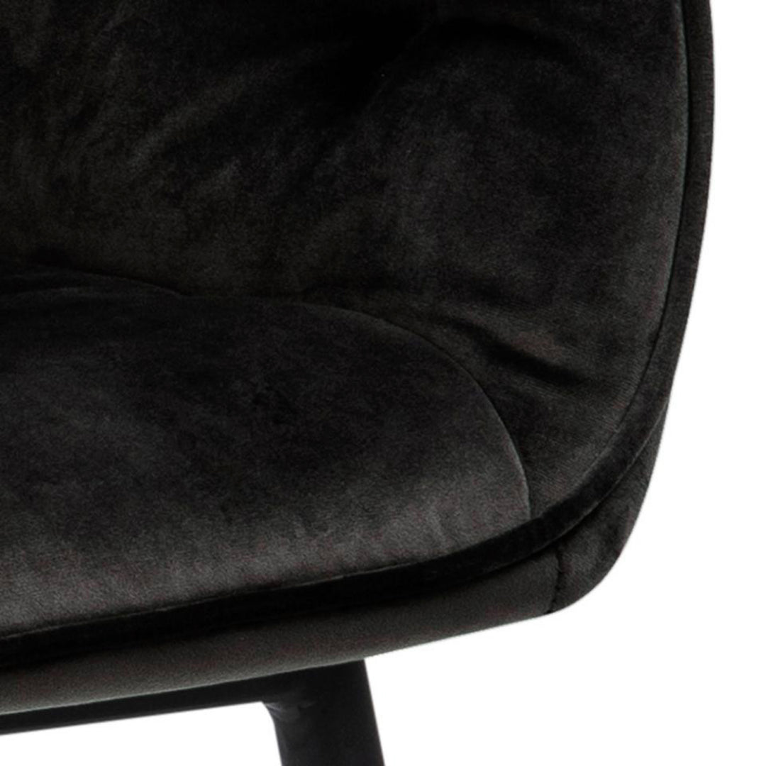Chaise BROOKE velours avec accoudoirs