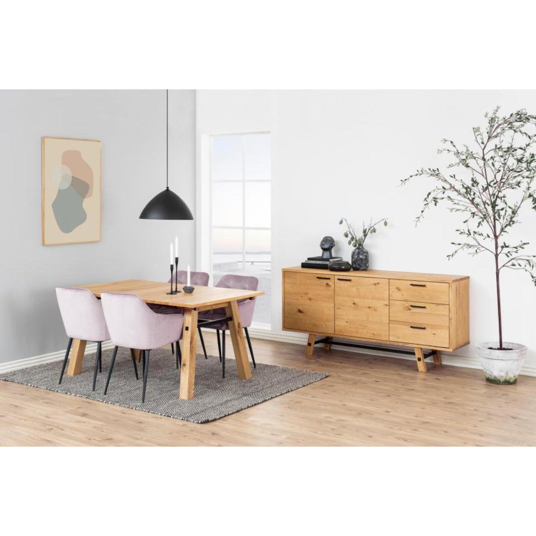 Chaise BROOKE velours avec accoudoirs