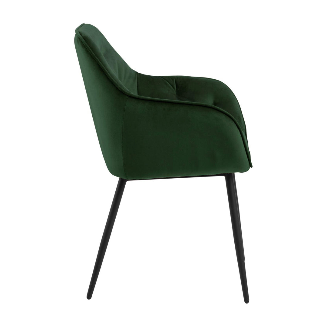 Chaise BROOKE velours avec accoudoirs