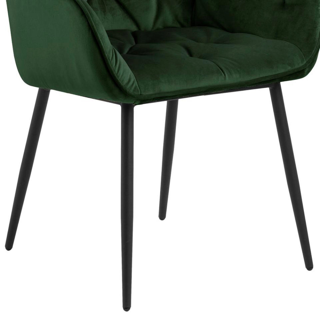 Chaise BROOKE velours avec accoudoirs
