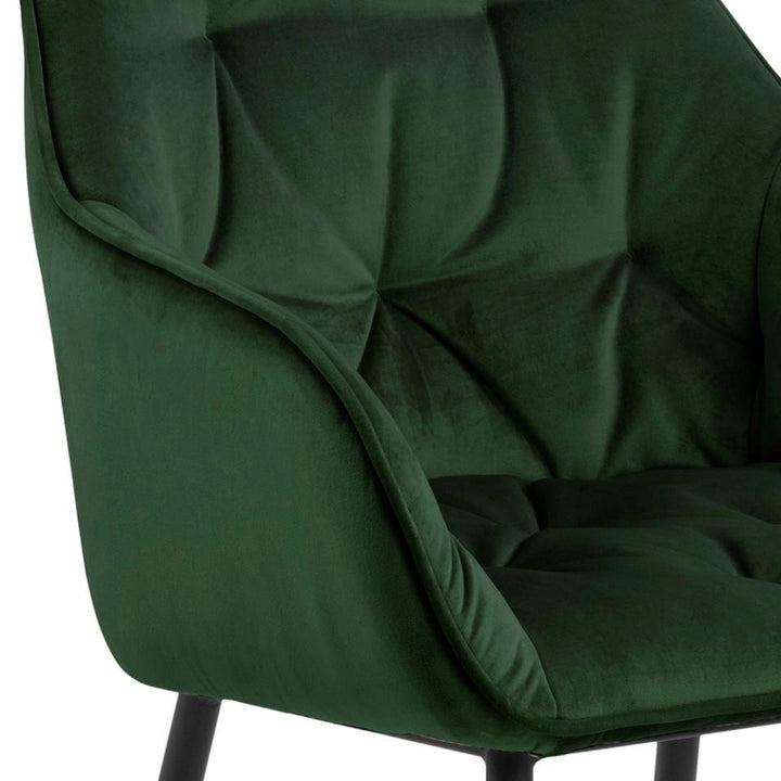 Chaise BROOKE velours avec accoudoirs