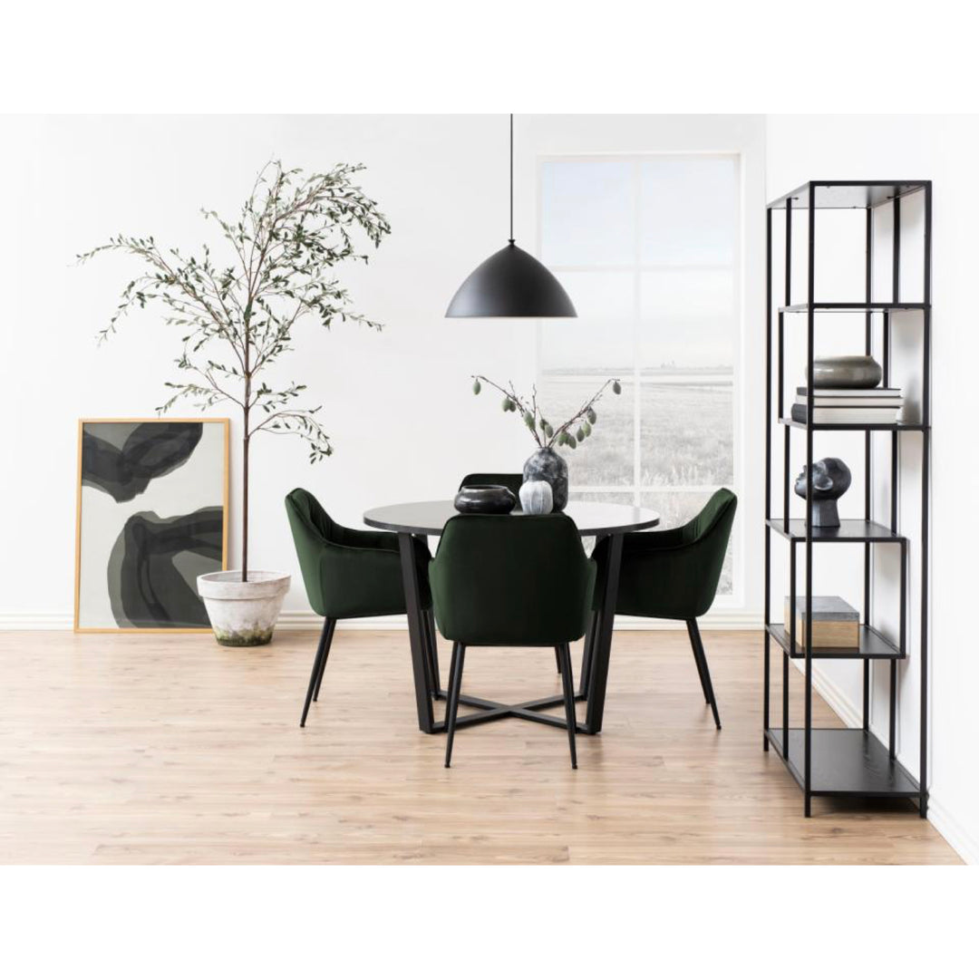 Chaise BROOKE velours avec accoudoirs