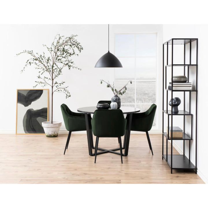 Chaise BROOKE velours avec accoudoirs
