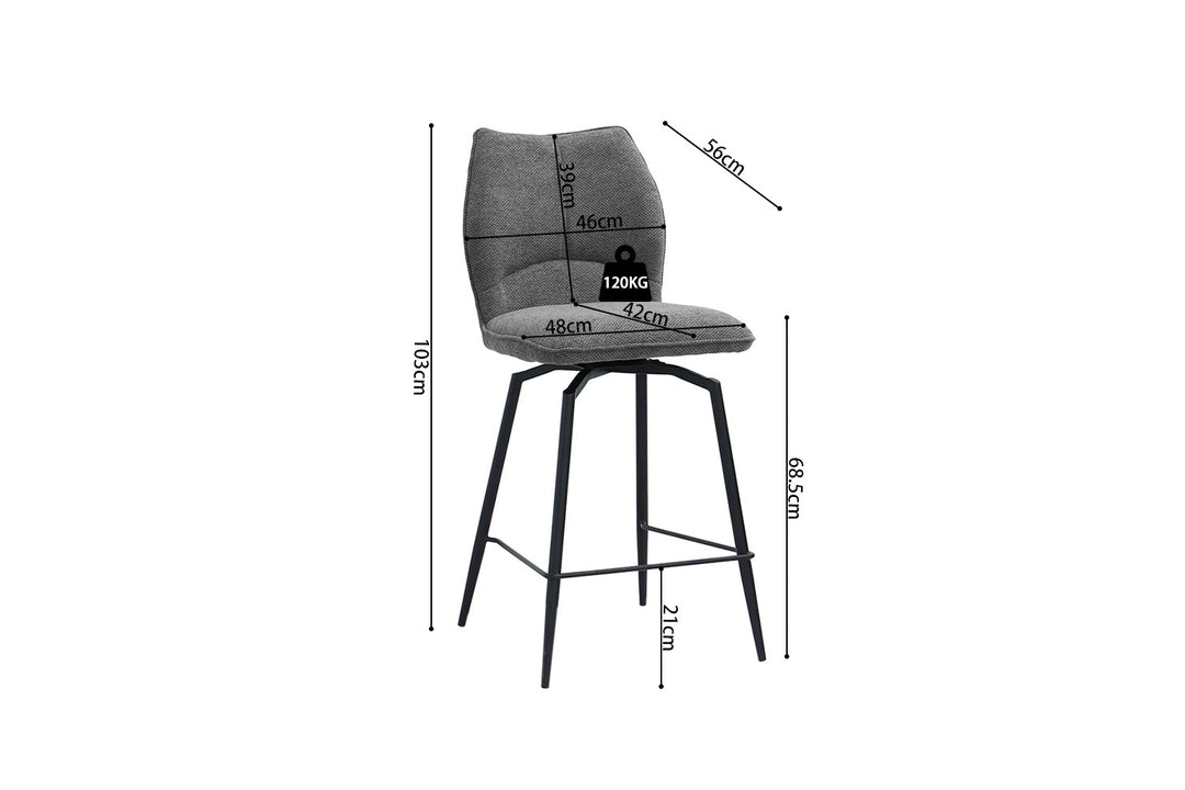 Tabouret pivotant LARA