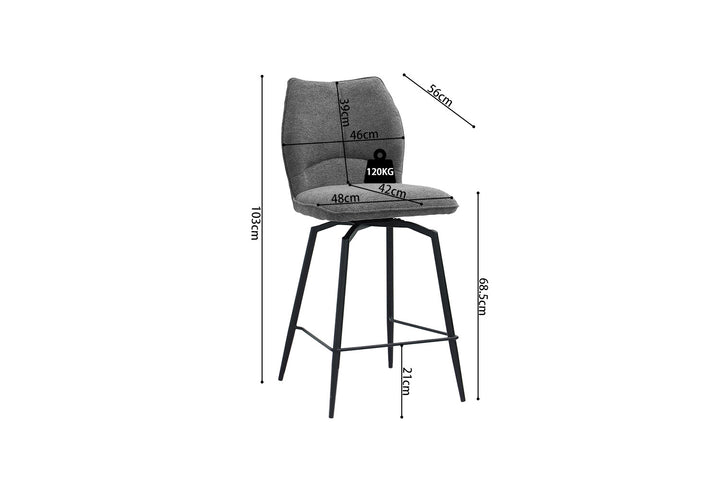 Tabouret pivotant LARA