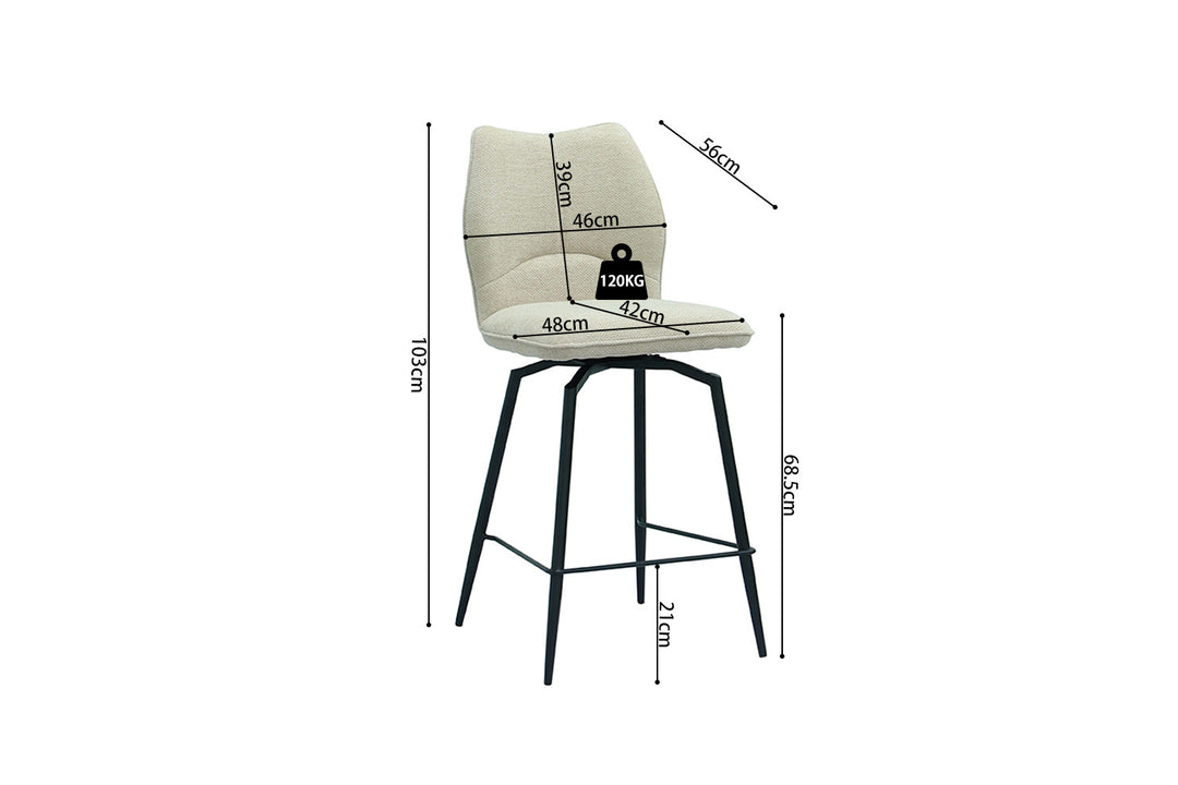 Tabouret pivotant LARA