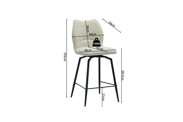 Tabouret pivotant LARA
