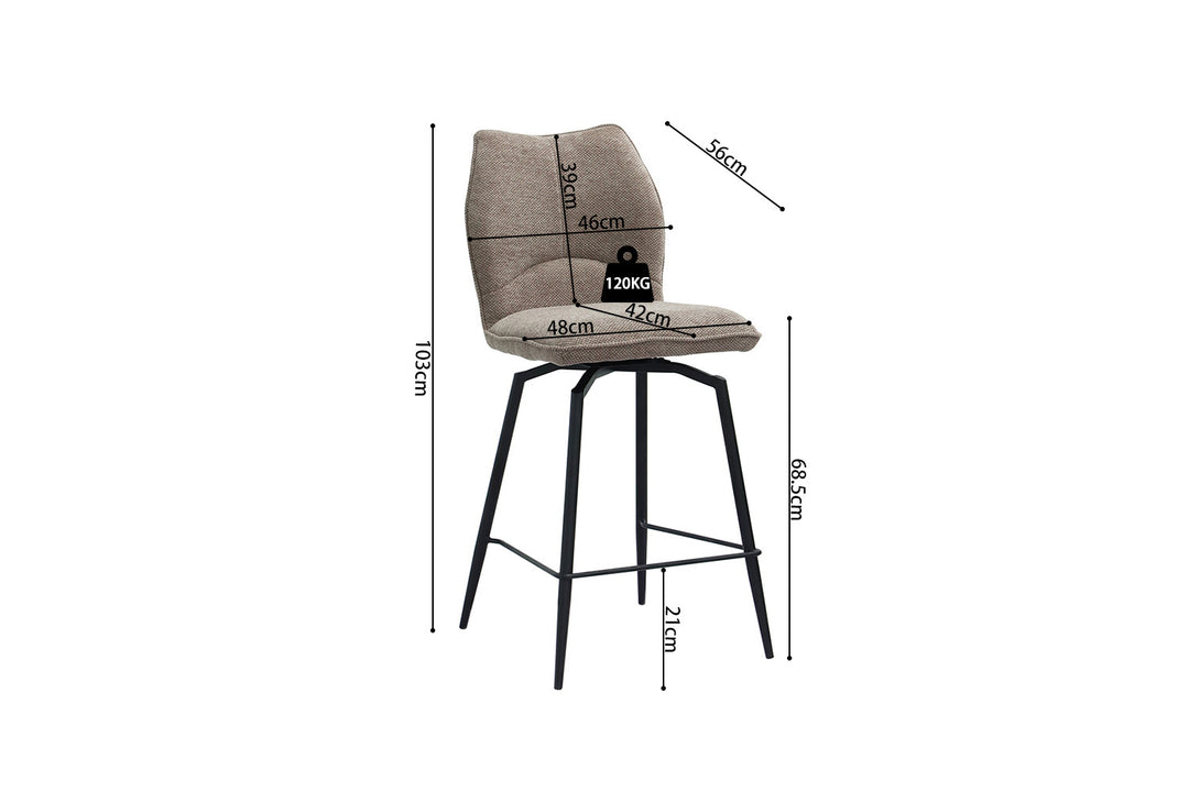 Tabouret pivotant LARA