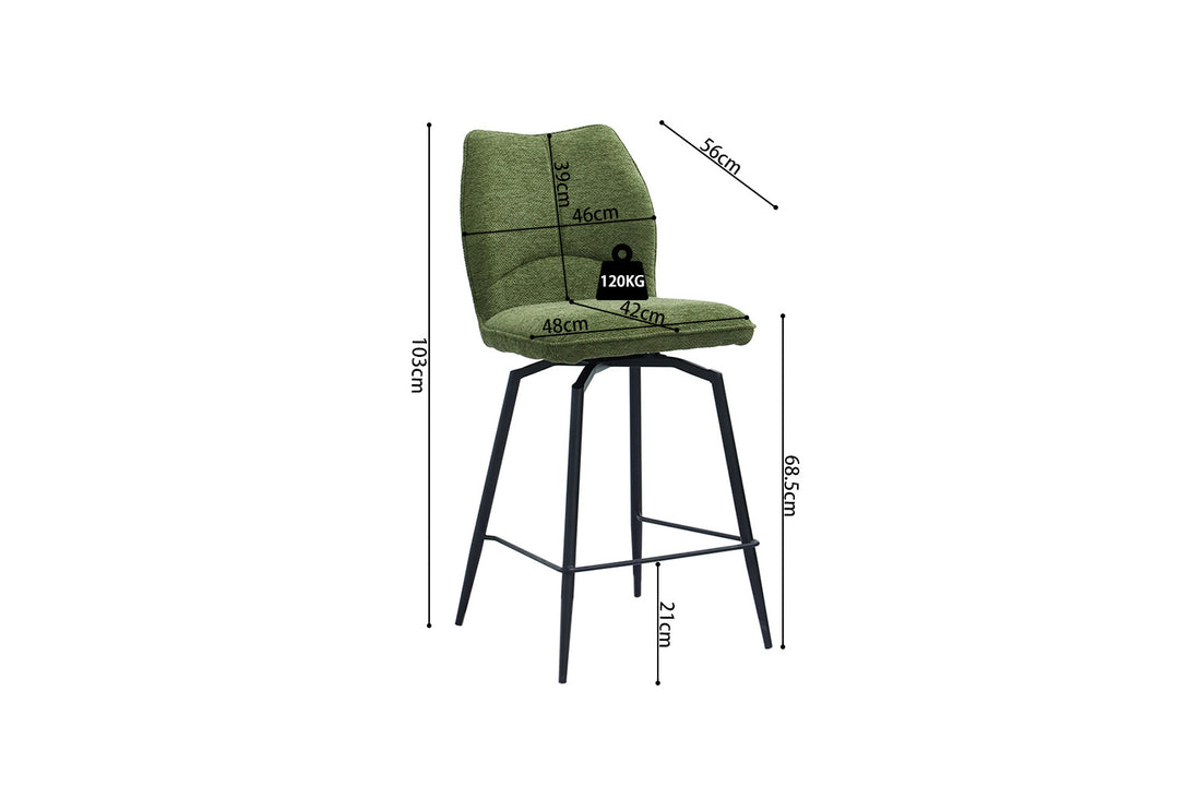 Tabouret pivotant LARA